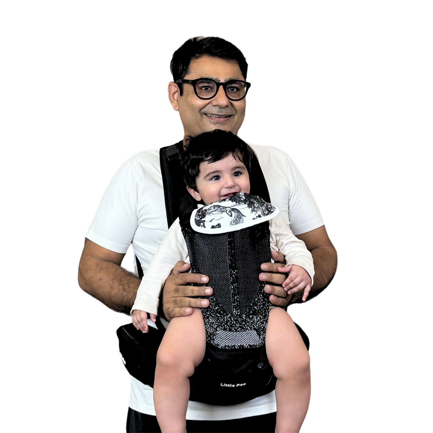 6-in-1 Baby Carrier with Hip Seat (4–24 Months) Black/Blue