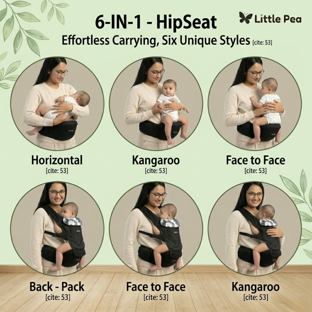 6-in-1 Baby Carrier with Hip Seat