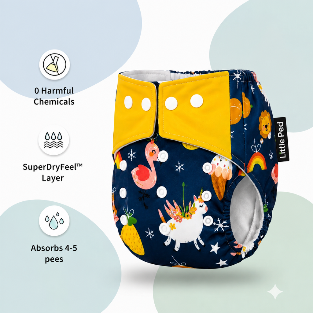 Reusable Cloth Diapers (Pack of 3) – Leak-Proof