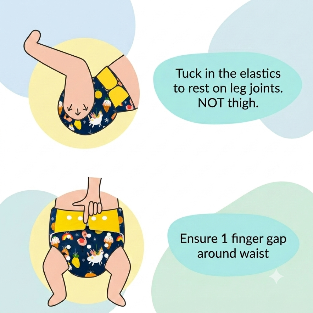 Reusable Cloth Diapers (Pack of 3) – Leak-Proof