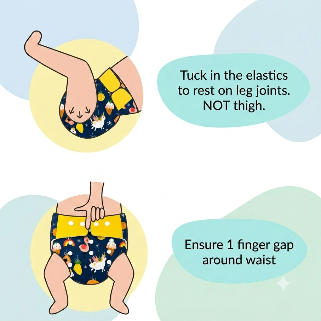 Reusable Cloth Diapers (Pack of 3) – Leak-Proof