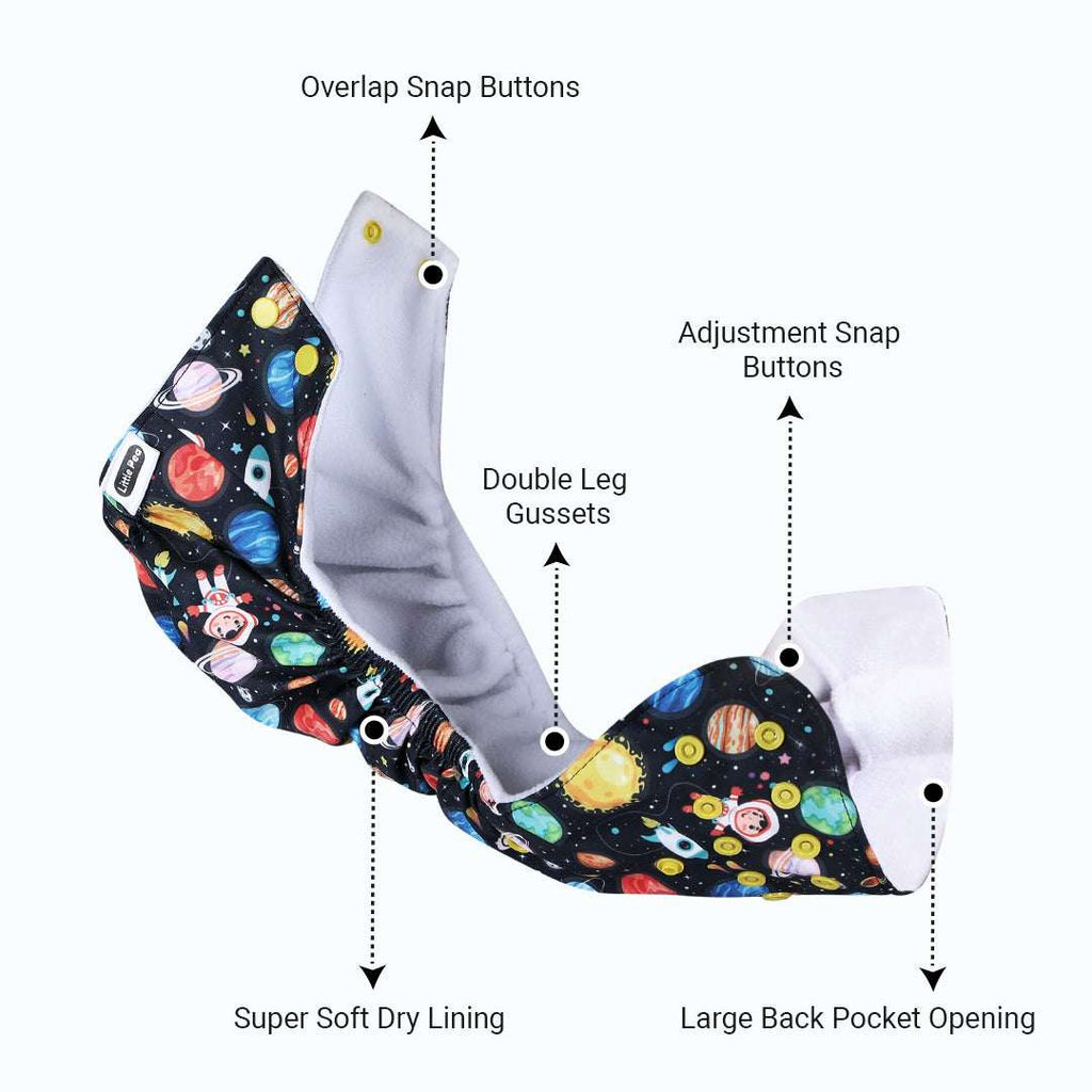 Reusable Cloth Diapers (Pack of 3) – Leak-Proof