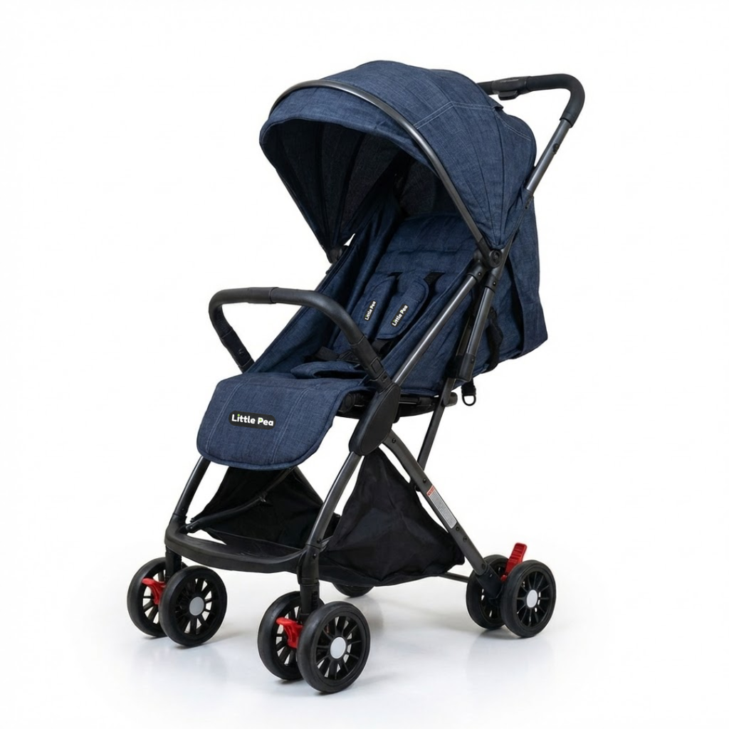 Compact Tour Stroller – Auto Fold, Pull Handle & Mosquito Net