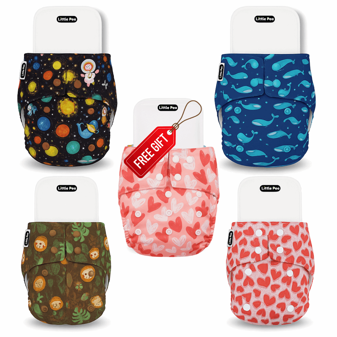 Buy 4 Get 1 Free – Premium Baby Cloth Diapers