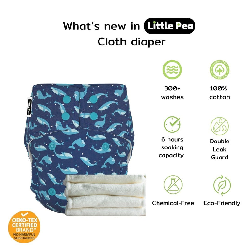 Reusable Cloth Diaper Ocean Adventure