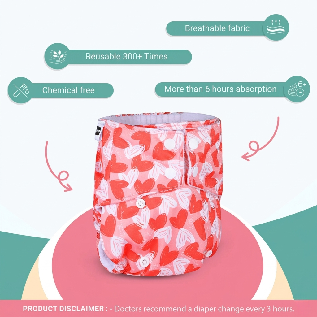 Reusable Cloth Diapers (Pack of 2) – Leak-Proof