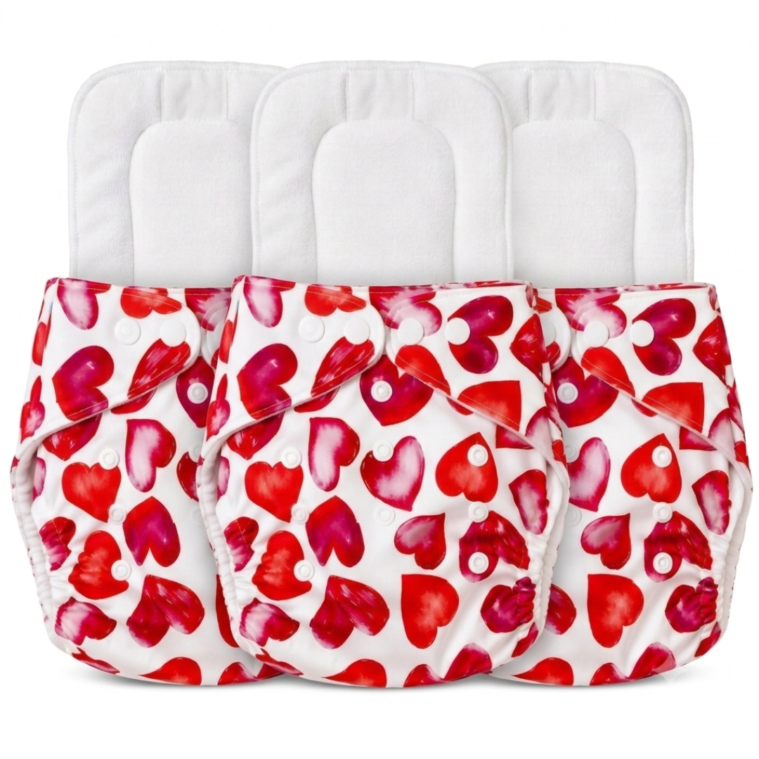 Reusable Cloth Diapers (Pack of 3) – Leak-Proof