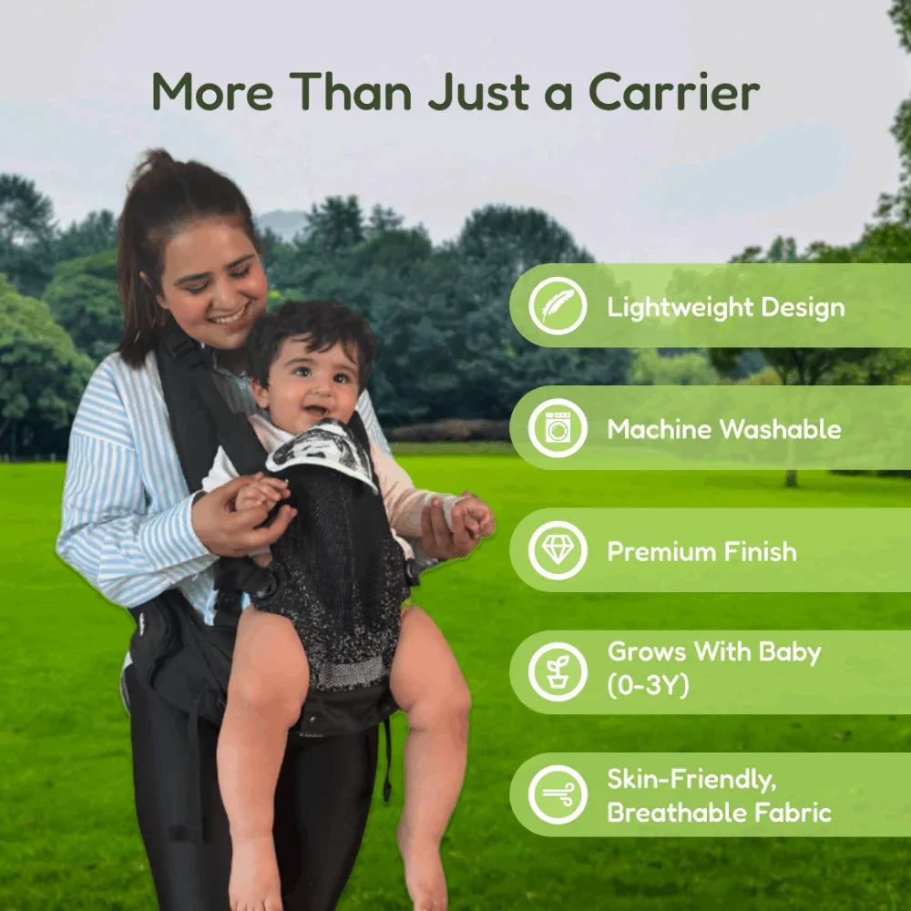 6-in-1 Ergonomic Baby Carrier with Detachable Hip Seat – Blue (4–24 Months)