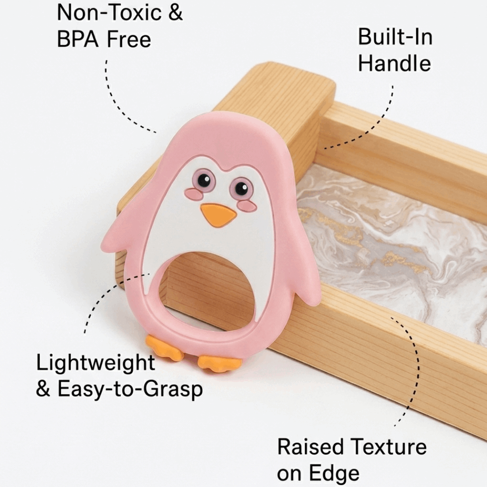 Teether Combo Pack for Babies – 3 Cute Silicone Teethers