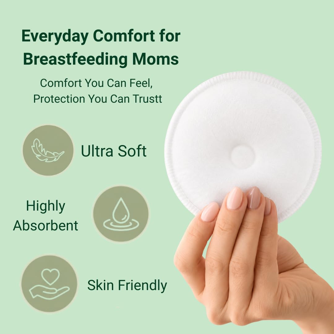 Reusable Nursing Pads (Pack of 6) with Cloth Bag