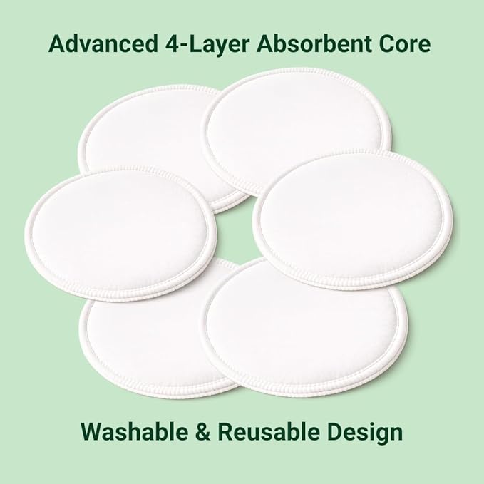 Reusable Nursing Pads (Pack of 6) with Cloth Bag