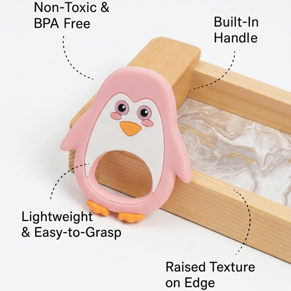 Teether Combo Pack for Babies – 3 Cute Silicone Teethers