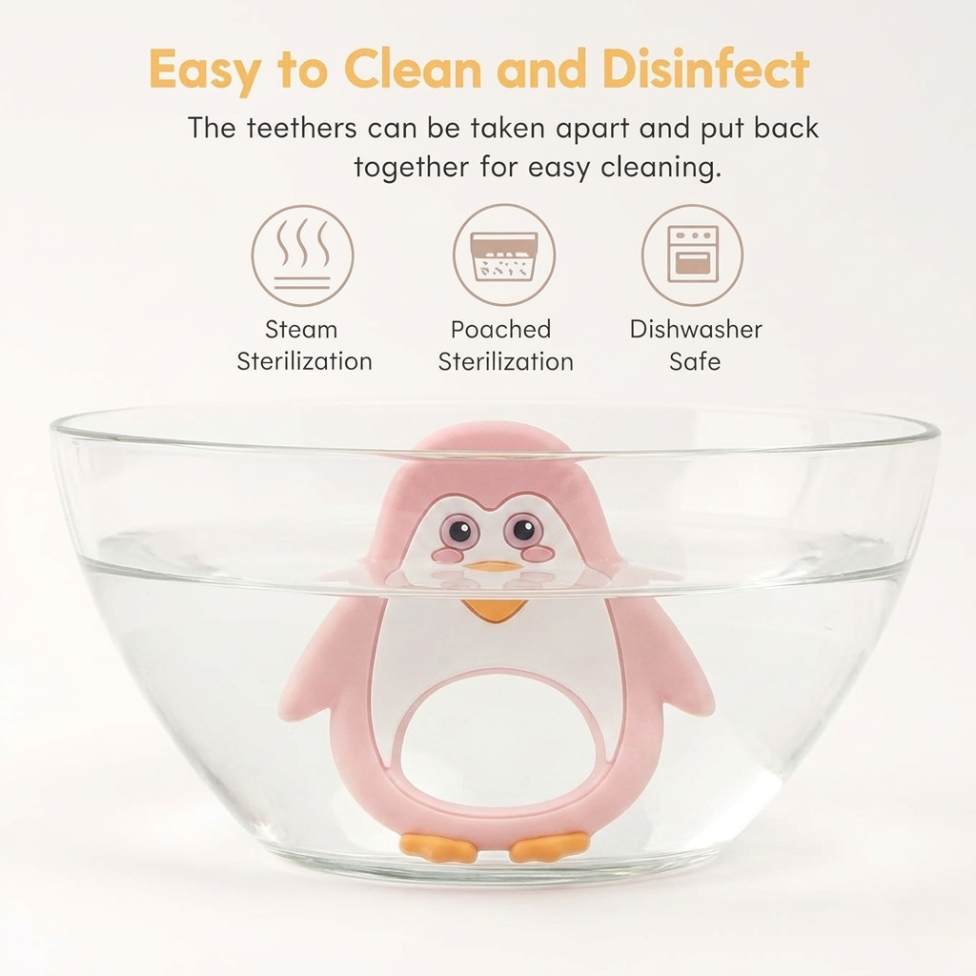 Teether Combo Pack for Babies – 3 Cute Silicone Teethers