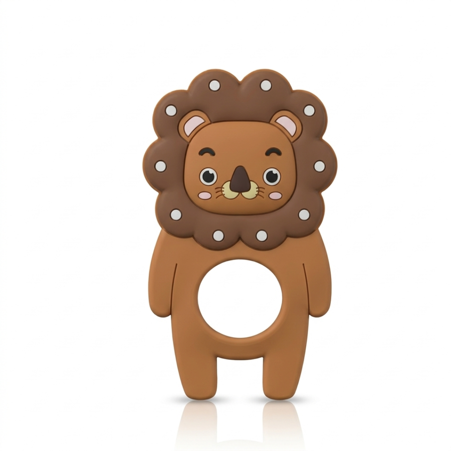 Baby Silicone Teether – Lion Design