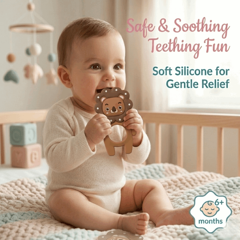 Teether Combo Pack for Babies – 3 Cute Silicone Teethers