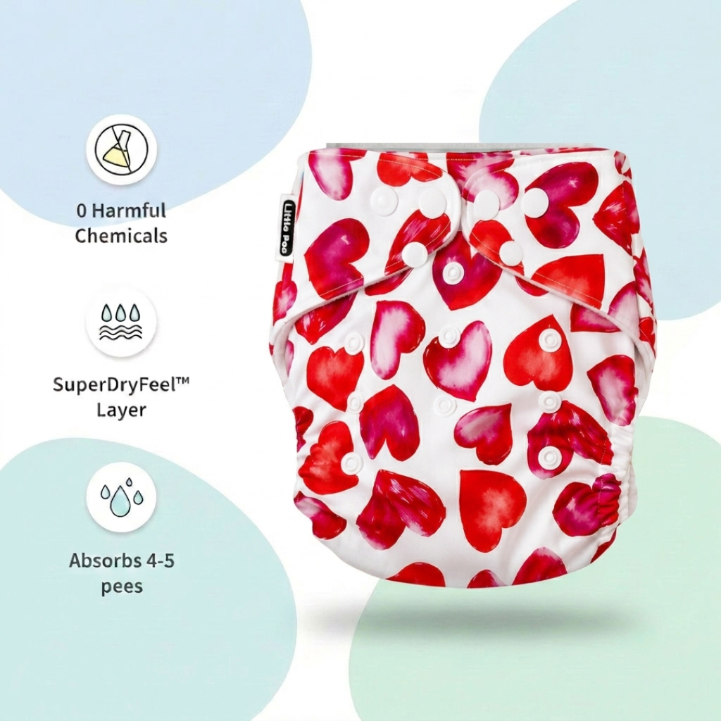 Reusable Cloth Diapers (Pack of 3) – Leak-Proof