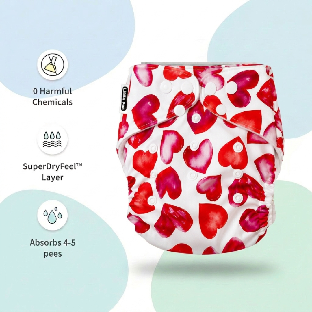 Reusable Cloth Diapers (Pack of 3) – Leak-Proof