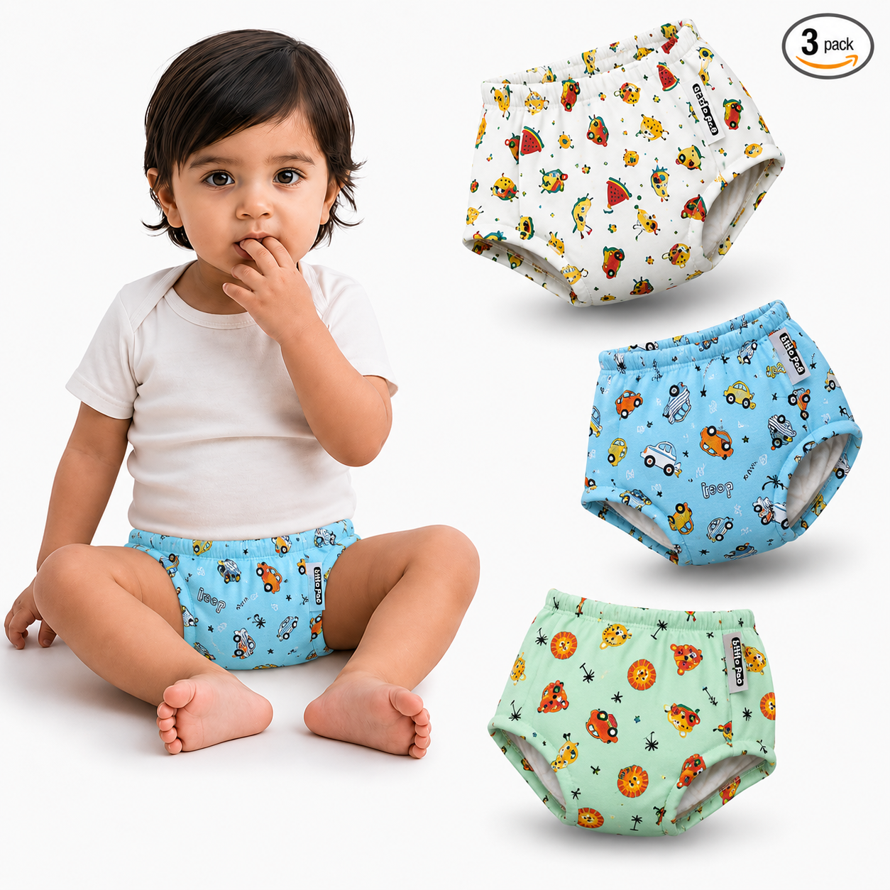 Padded Underwear - pack of 3