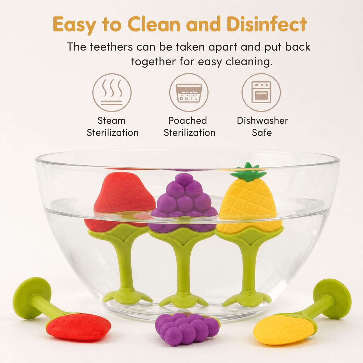 Fruit Shape Teethers – Pack of 3