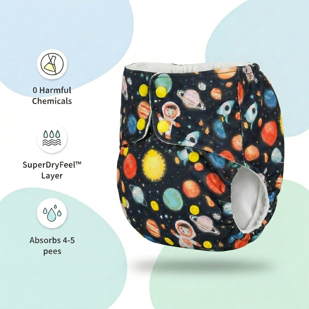 Reusable Cloth Diapers (Pack of 3) – Leak-Proof