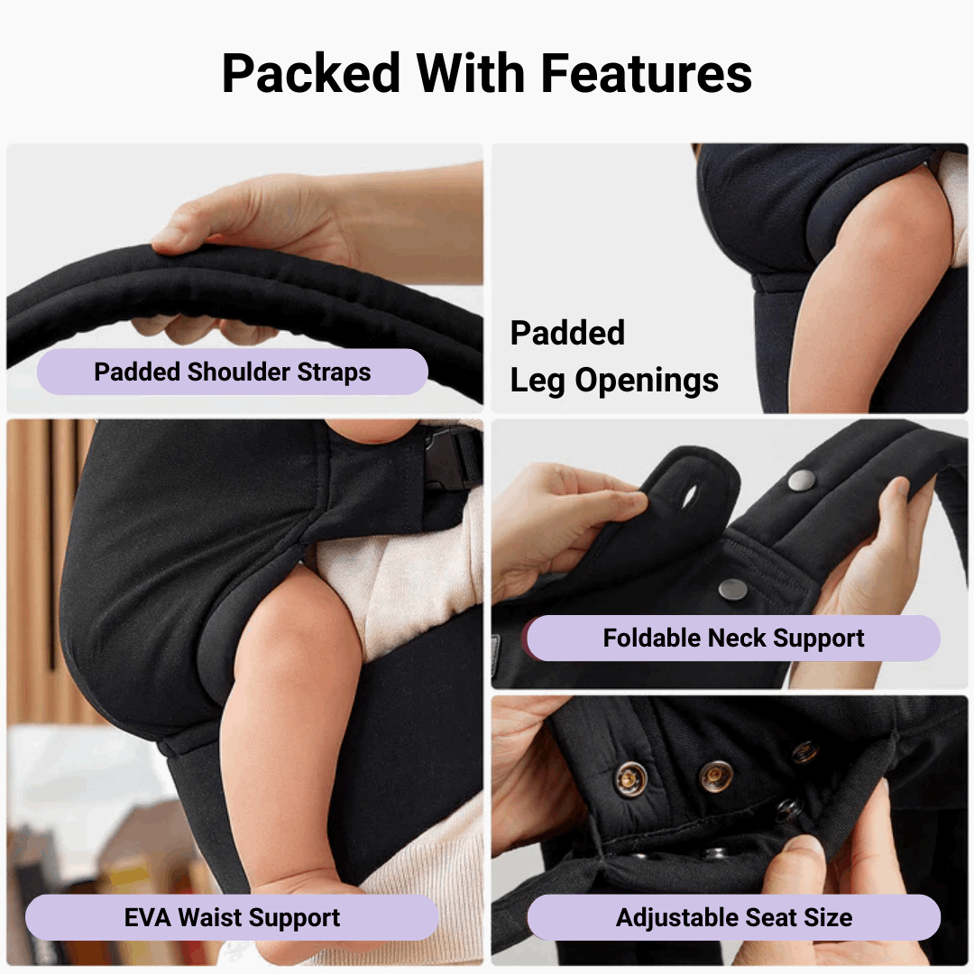 Little Pea All-Day Baby Carrier | Ergonomic, Lightweight & Easy to Wear | Newborn to Toddler (3–18 kg) 100% Cotton