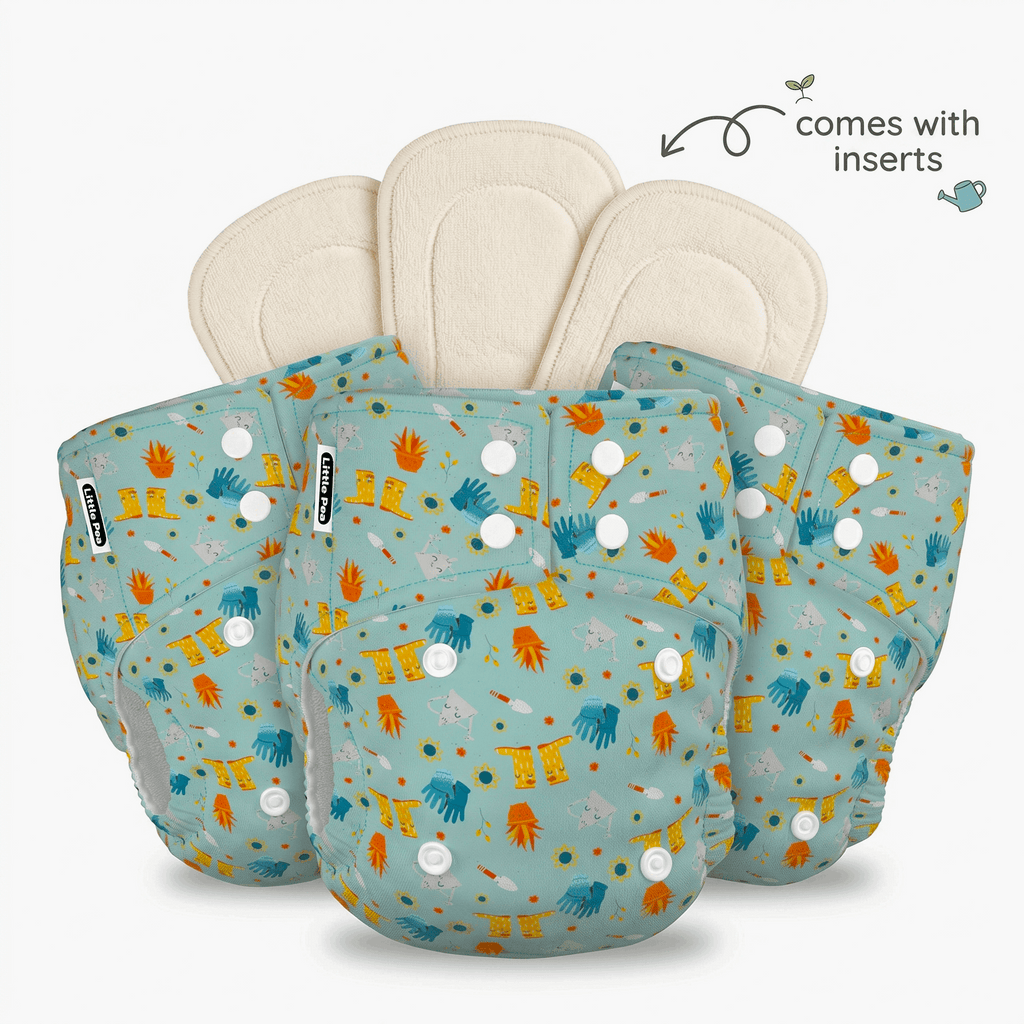Reusable Cloth Diapers (Pack of 3) – Leak-Proof