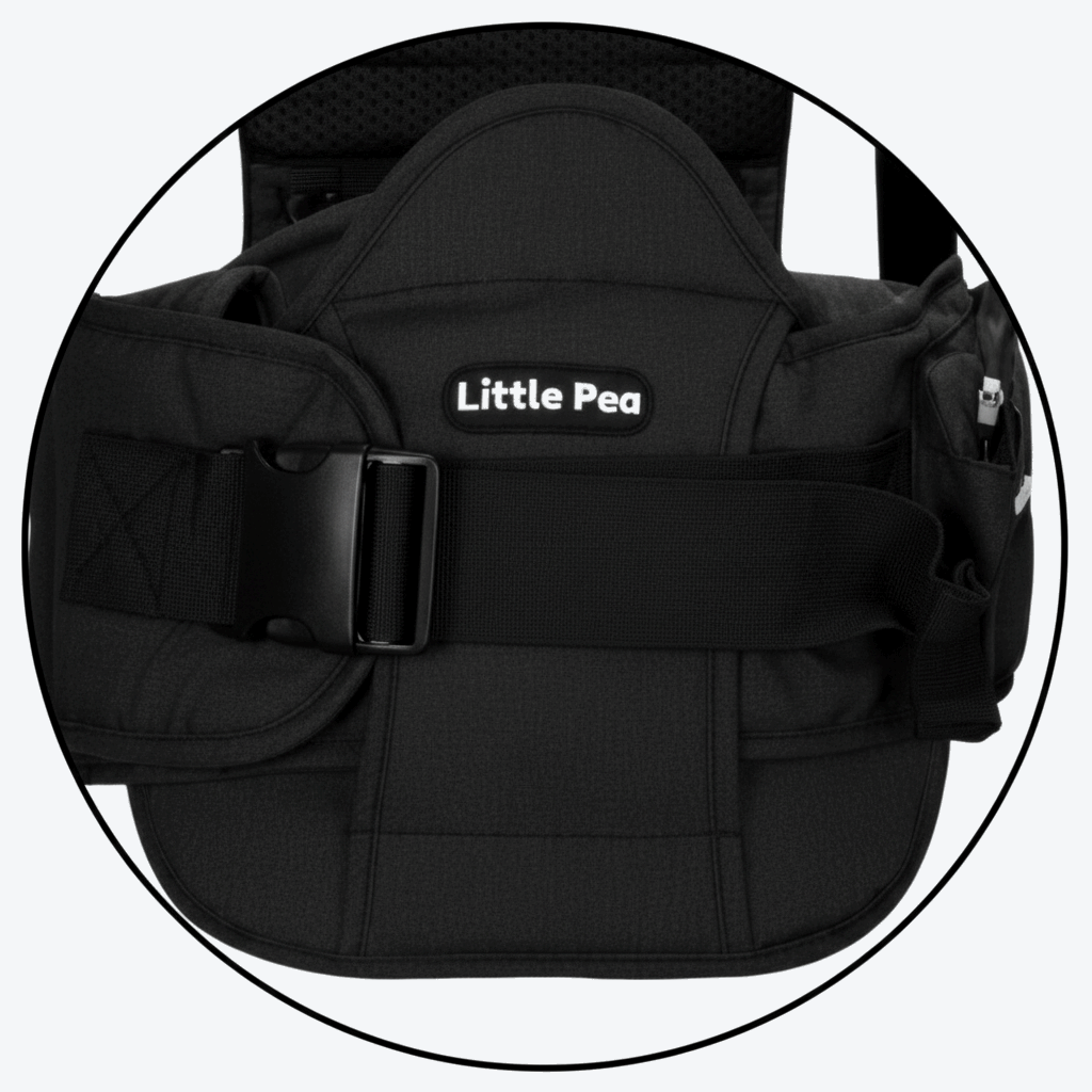 Little Pea Extra Back Support Panel for Baby Carriers Black
