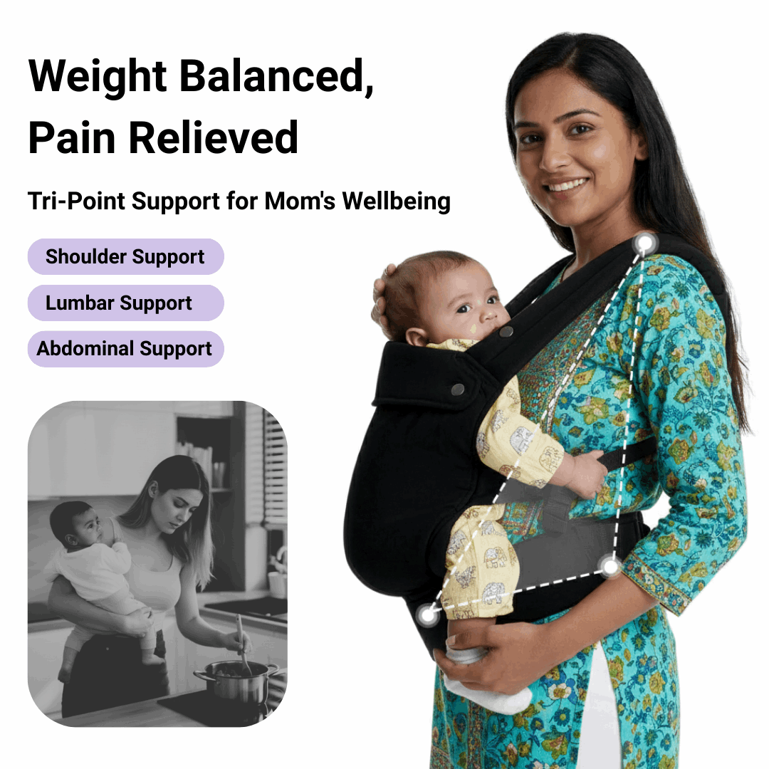 Little Pea All-Day Baby Carrier | Ergonomic, Lightweight & Easy to Wear | Newborn to Toddler (3–18 kg) 100% Cotton