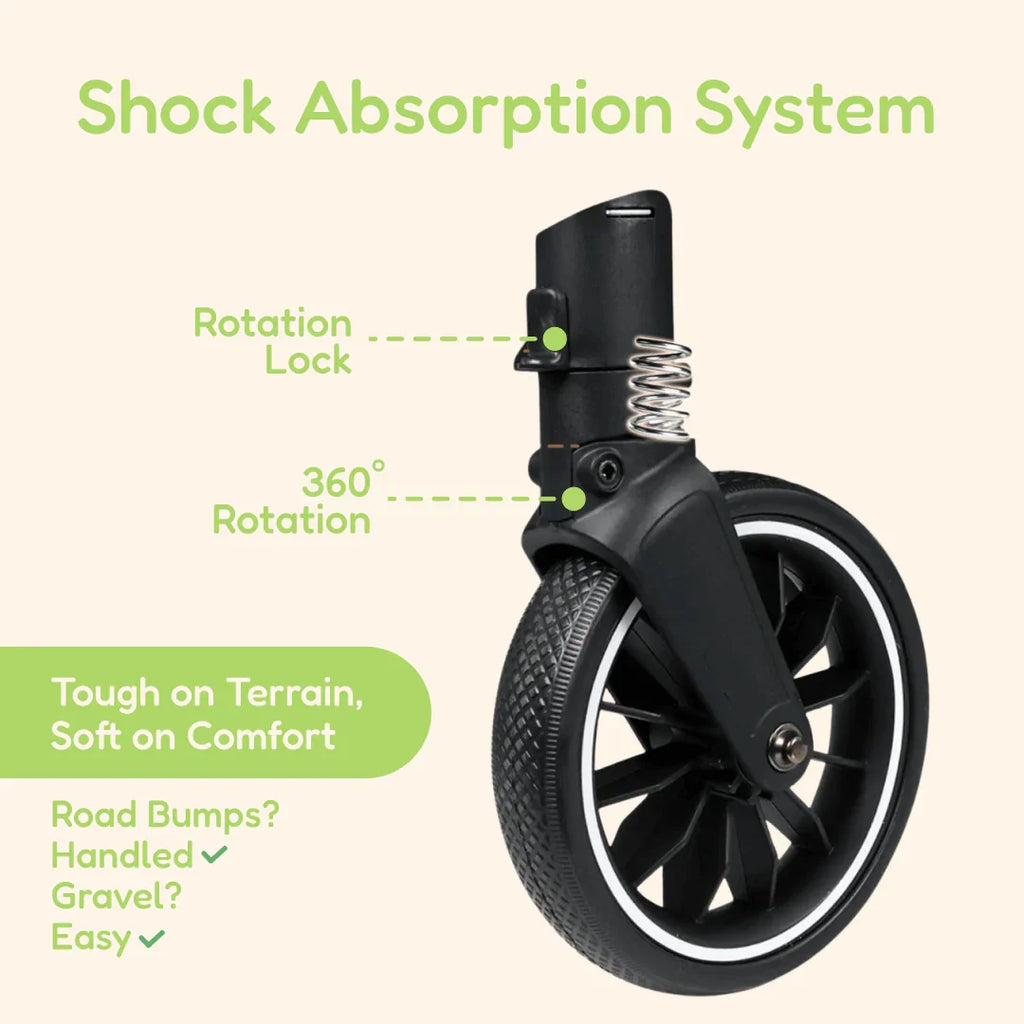 Vista Baby Stroller – Reversible Handle, Multi-Recline, Black (Newborn to 5 Years)