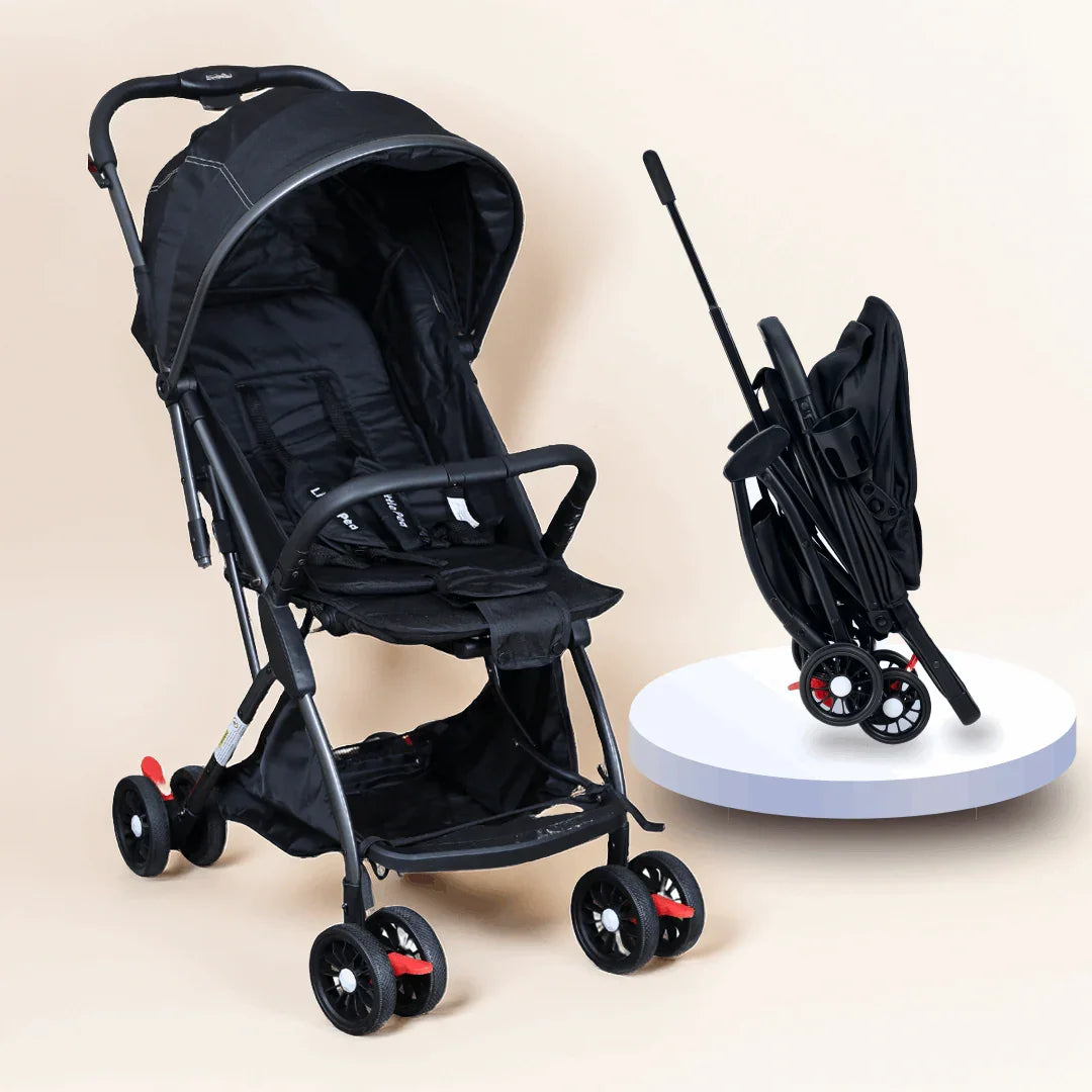 Compact Tour Stroller – Auto Fold, Pull Handle & Mosquito Net