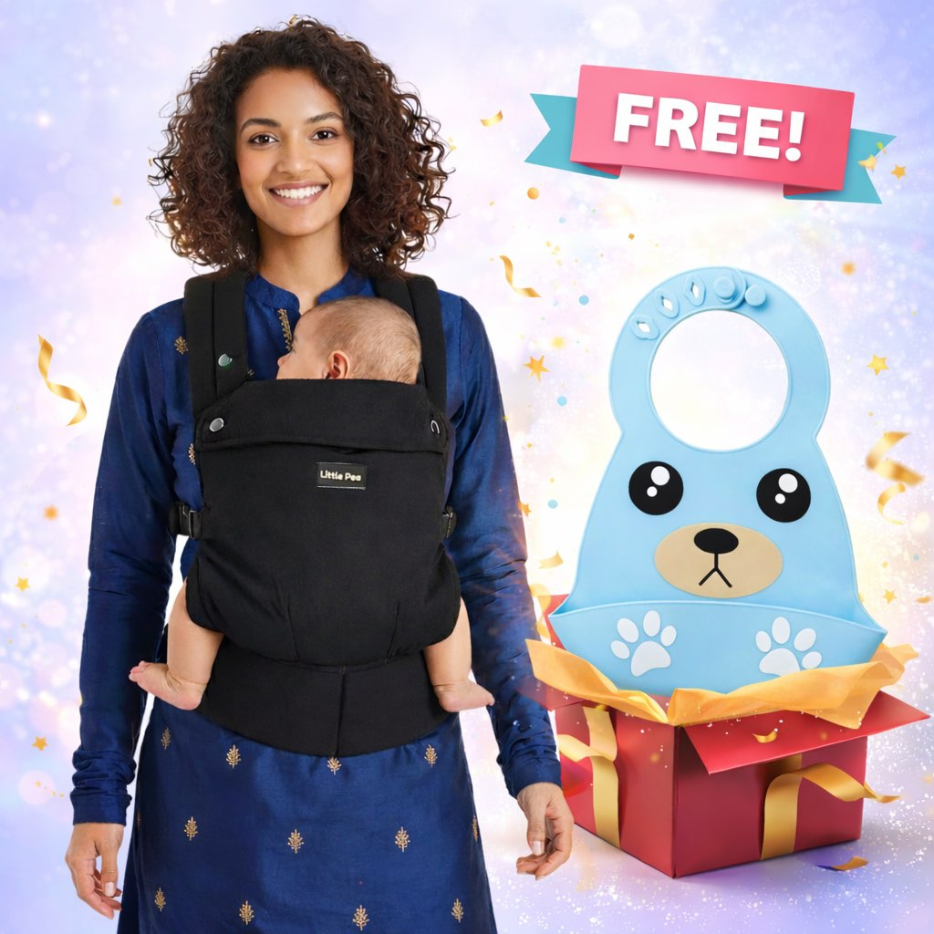 Baby Carrier + FREE Silicone Baby Bib