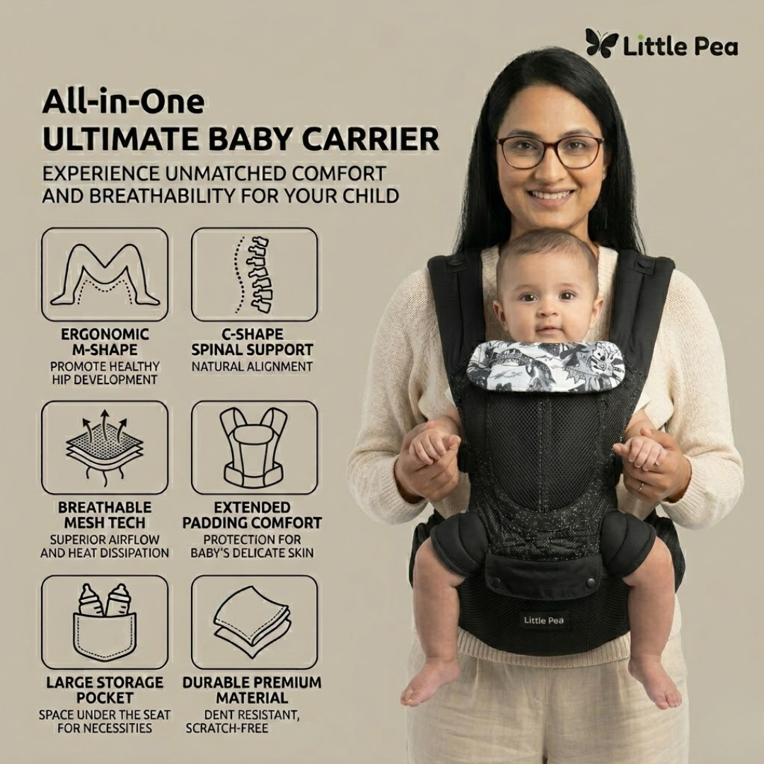 6-in-1 Baby Carrier with Hip Seat