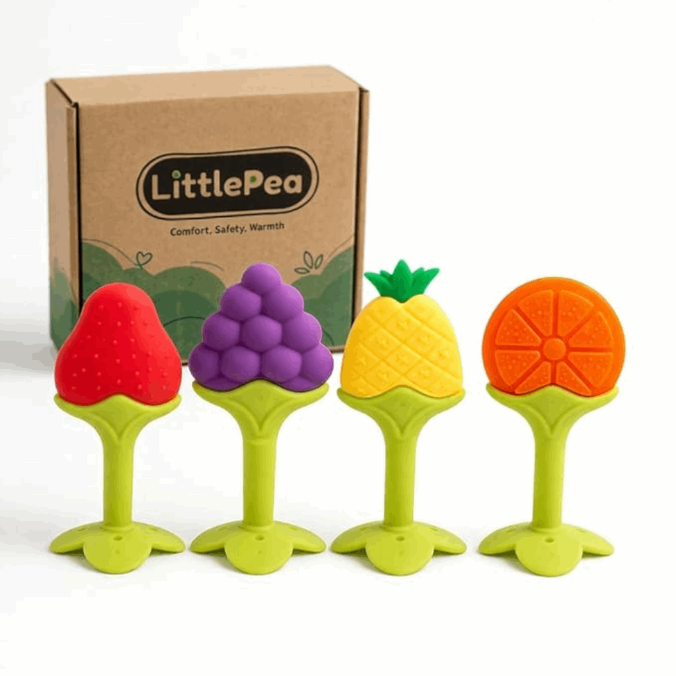 Silicone Fruit Teether for Babies – Safe, BPA-Free & Soothing