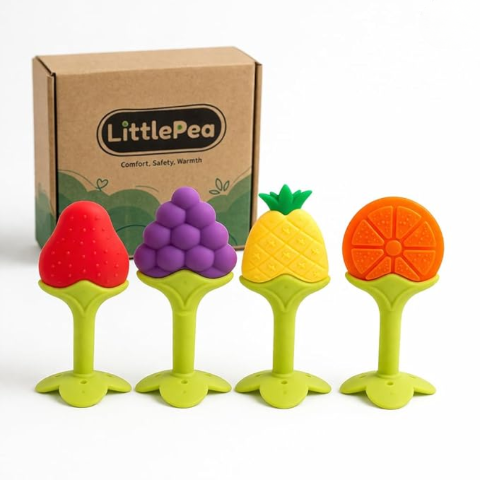 Silicone Fruit Teether for Babies – Safe, BPA-Free & Soothing