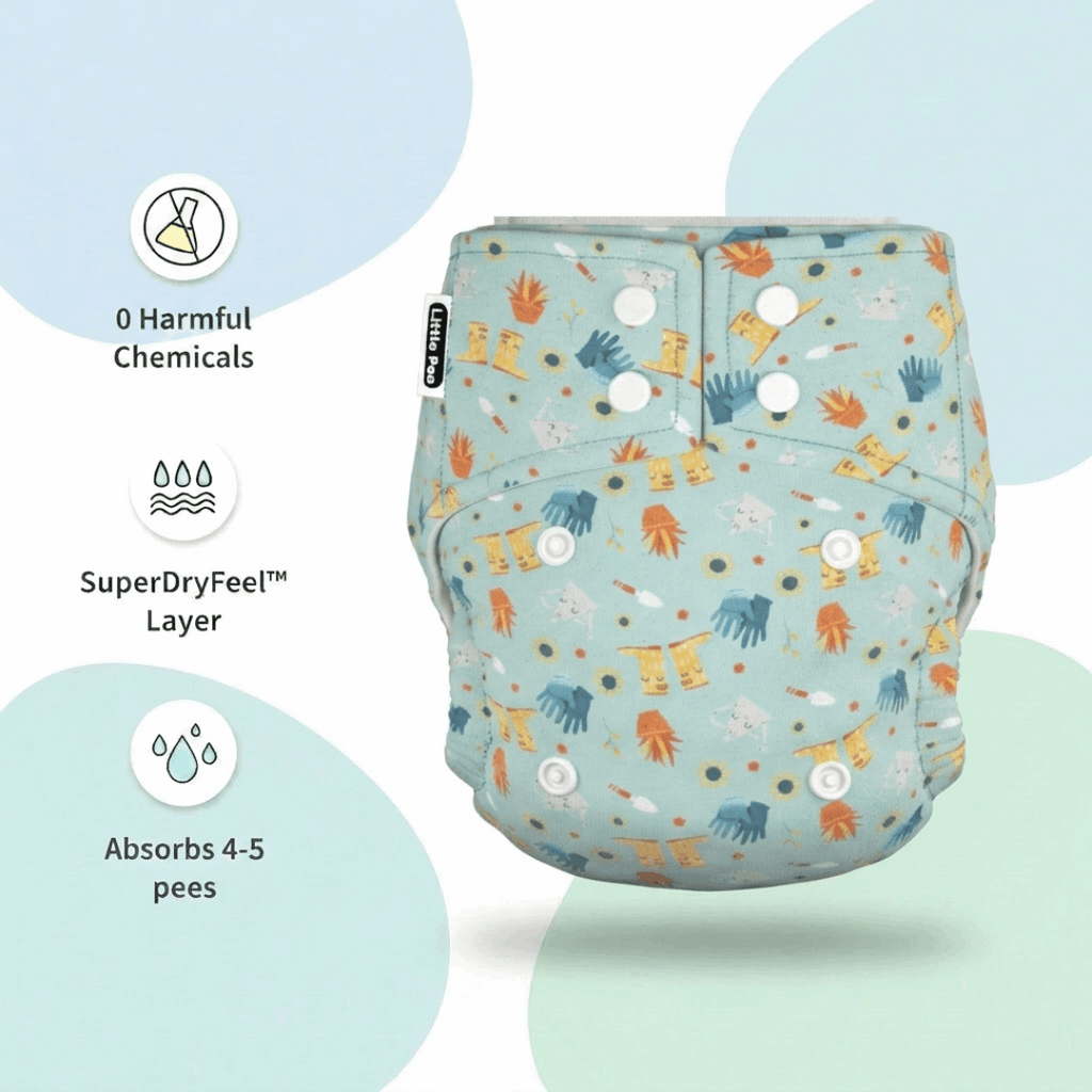 Reusable Cloth Diapers (Pack of 6) – Leak-Proof