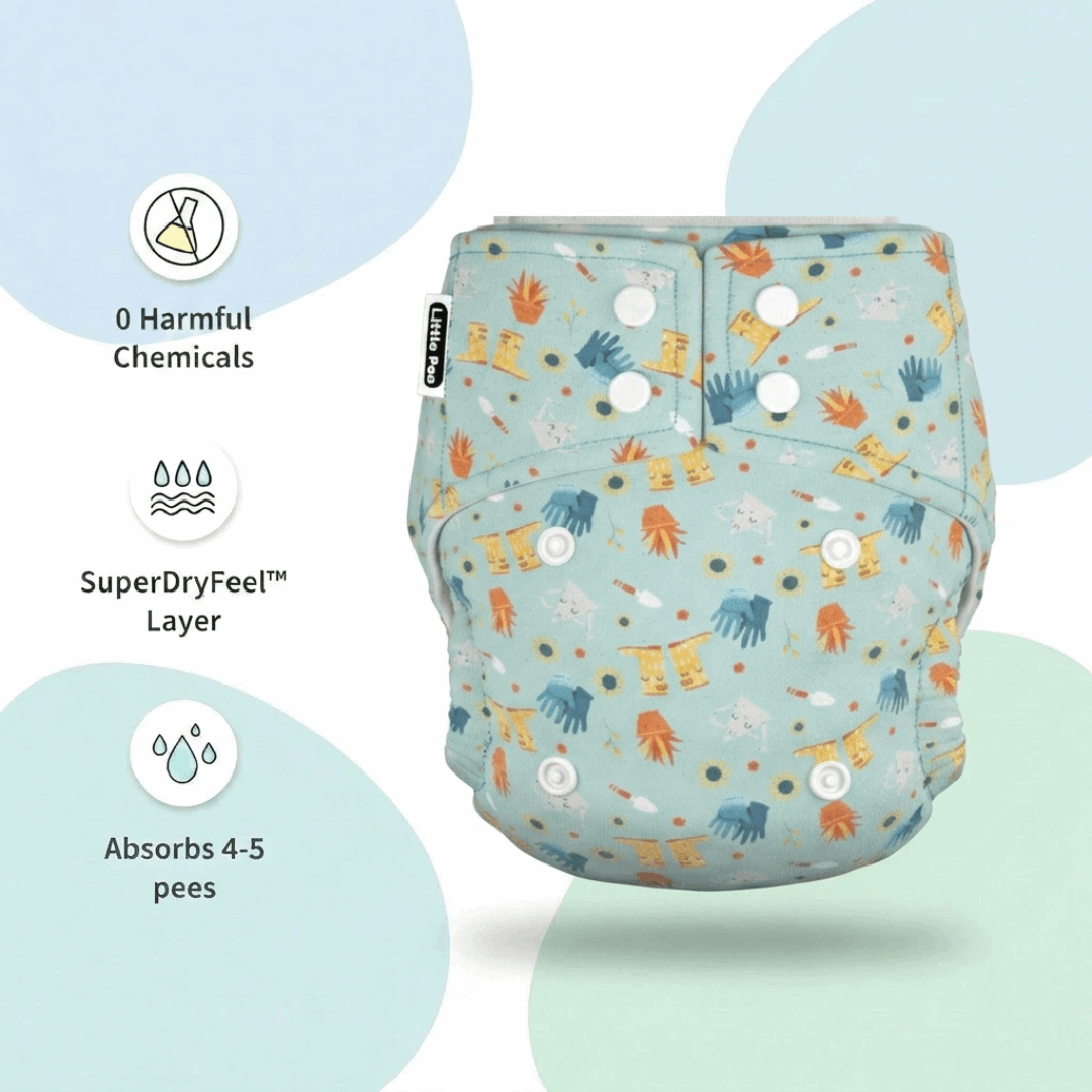 Reusable Cloth Diapers (Pack of 6) – Leak-Proof