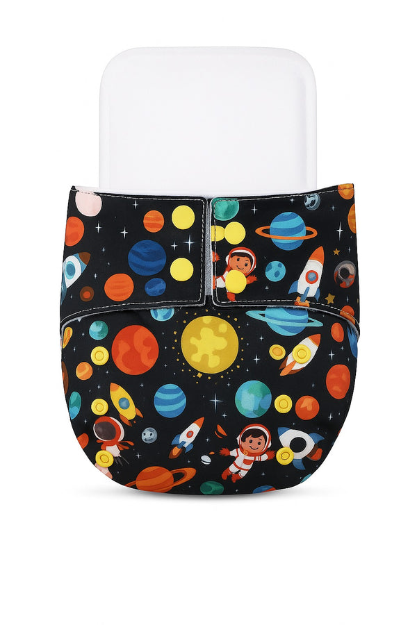 Cloth Diapers with Insert and Free Wet Bag | Cosmic Dreams - Pack of 1