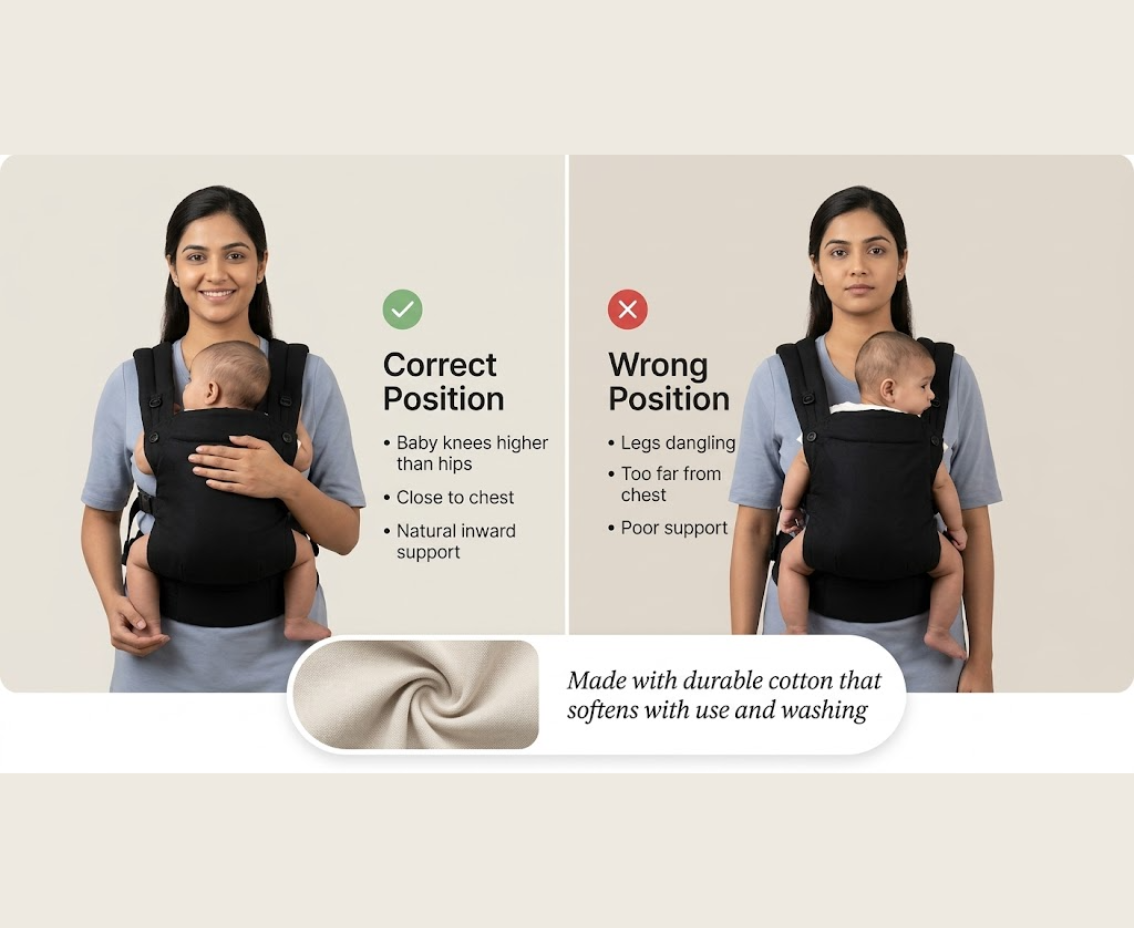 Baby Carrier + FREE Silicone Baby Bib