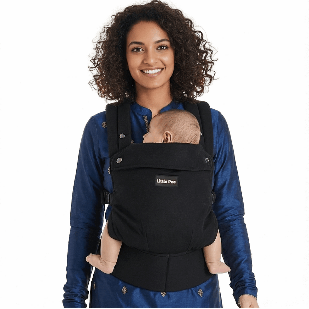Little Pea All-Day Baby Carrier | Ergonomic, Lightweight & Easy to Wear | Newborn to Toddler (3–18 kg) 100% Cotton