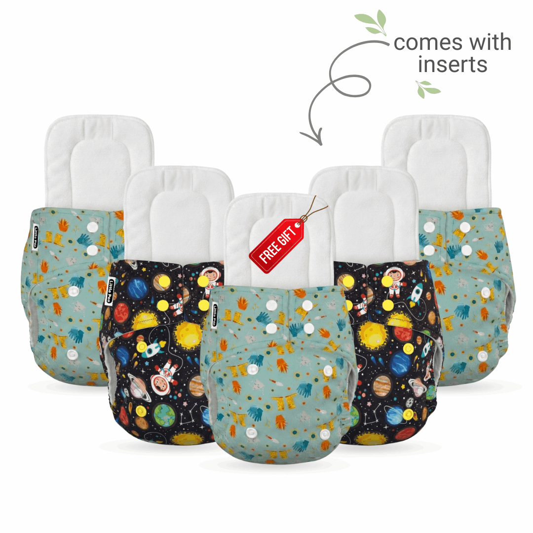 Buy 4 Get 1 Free – Premium Baby Cloth Diapers