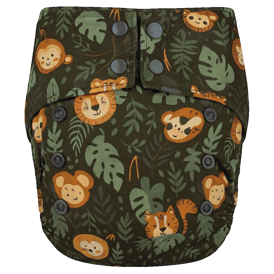 Layered diaper construction